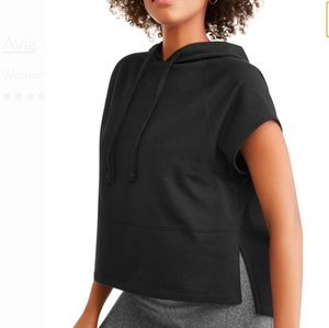 black womens Avia crop hoodie